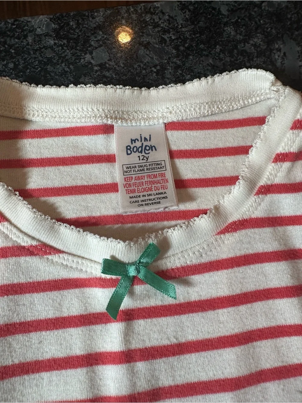 Lot of 2 Mini Boden Girls Size 12 Pajama Sets